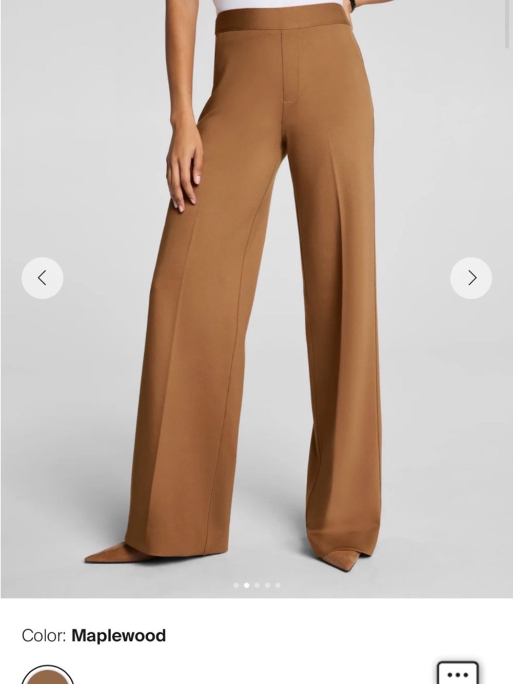 SPANX NWT Wide-Leg Ponte Knit Pants in Maplewood